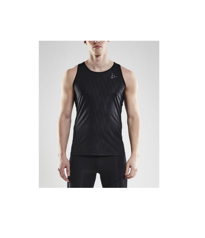 Craft Shade Singlet men - løbesinglet i herre størrelse i sort