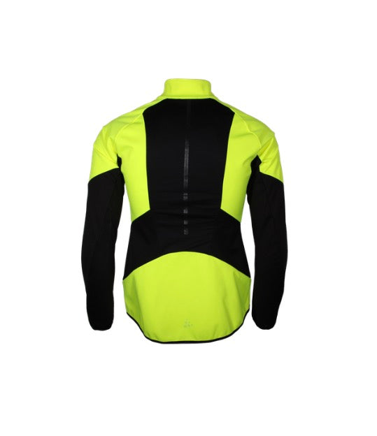 Craft glide jacket - Herre vinter løbejakke i synlig neon gul — Byman