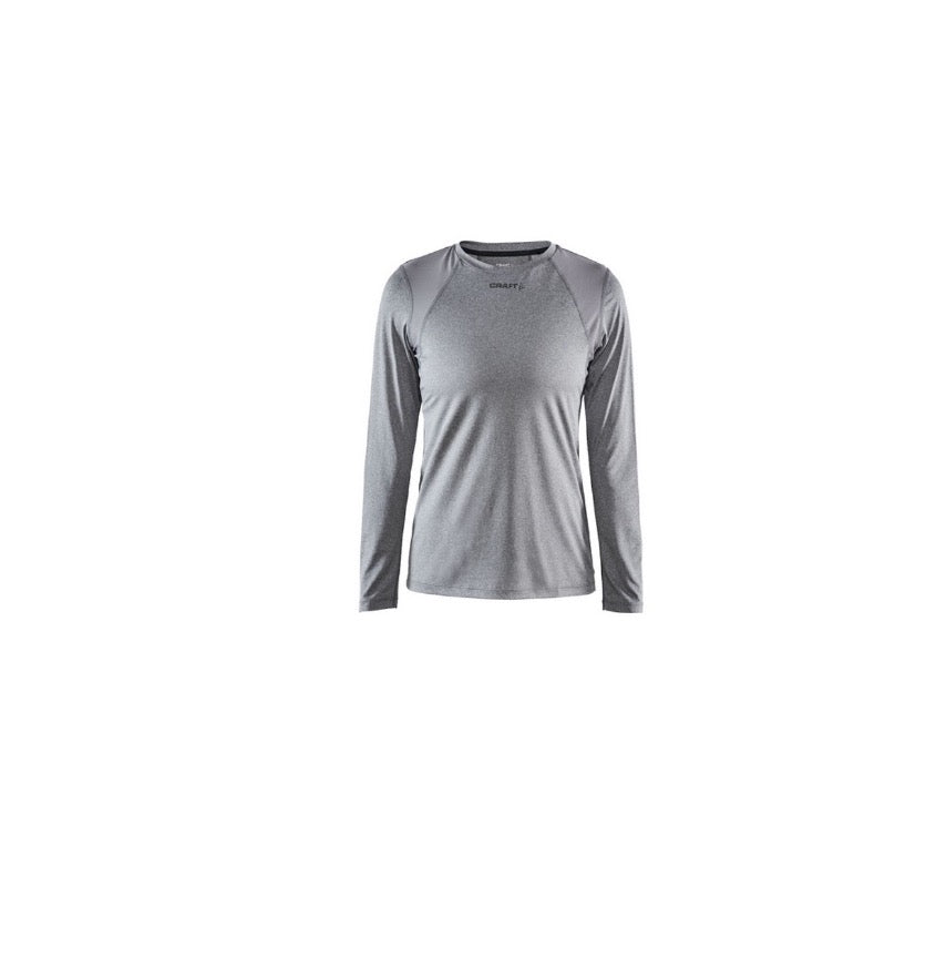 Craft Adv Essence LS TEE - Langærmet T-Shirt Til Kvinder - Grå