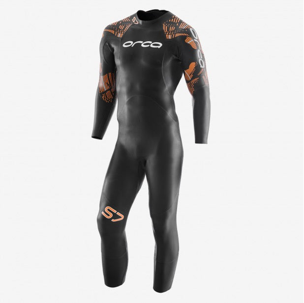 ORCA S7 - God svømme våddragt med synligt orange design - Herrer